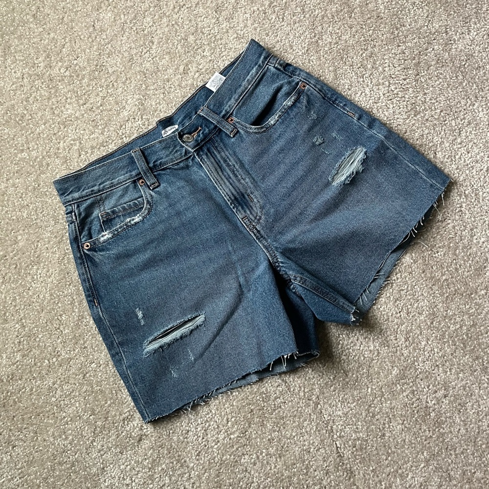 Old Navy Women’s Blue Distressed Denim Shorts Size 2 EUC